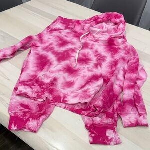 Pink Tie-Dye Hoodie and Joggers Set